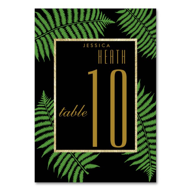 Numeração De Mesa Elegante Aniversário de Bracken com Classe (Frente)