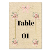 Elegante Arco de Ouro Rosa Floral Pérola Mesa de C