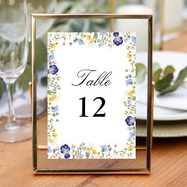 Numeração De Mesa Elegante Colorido Outono Floral Aquarela Casamento