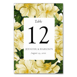 Numeração De Mesa Elegante, convite de casamento botânico