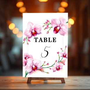 Numeração De Mesa Elegante de quadro orquídeas cor-de-rosa Na moda E