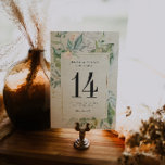 Numeração De Mesa Elegante Greenery Dourado Núm.<br><div class="desc">Os números das mesas melhoram a aparência da sua capa de mesa e colocam o toque final no seu dia especial. Impressão personalizada dos nomes ou números das suas mesas. A impressão frente e verso está incluída no preço. Adicione seu texto personalizado a este design usando as caixas "Editar este...</div>