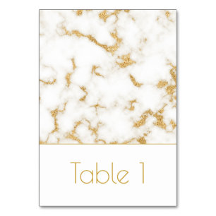 Numeração De Mesa Elegante Marble Dourado Veins Número da Tabela de