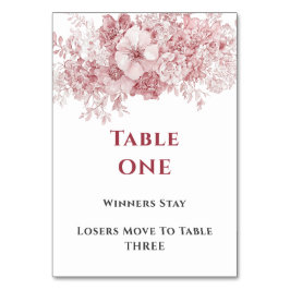 Numeração De Mesa Elegante Mesa de Bunco Floral Um