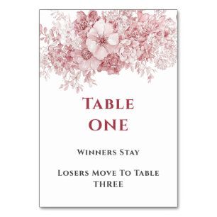 Numeração De Mesa Elegante Mesa de Bunco Floral Um