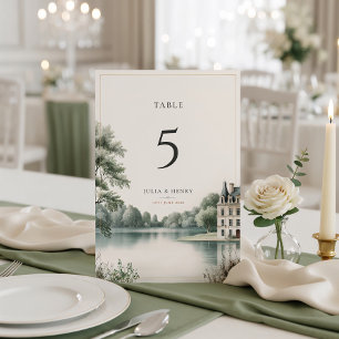 Numeração De Mesa Elegante Mesa de Casamento com Monograma de Castel