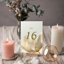 Numeração De Mesa Elegante Oriental Magnolia Número da Mesa Casada