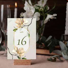 Numeração De Mesa Elegante Oriental Magnolia Número da Mesa Casada