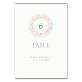 Numeração De Mesa Elegante rosa de mesa de casamento em ouro