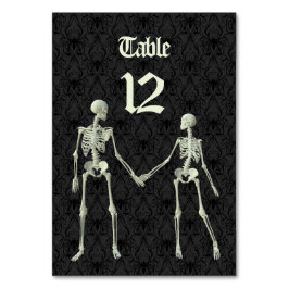 Numeração De Mesa Elegante Skeletons Wedding