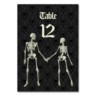 Numeração De Mesa Elegante Skeletons Wedding