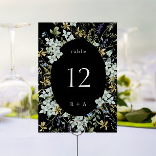 Numeração De Mesa Elegantes Flores Silvestres Aquarela Casamento Pre