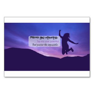 Numeração De Mesa Encorajar Lembrete para Meninas Adolescentes