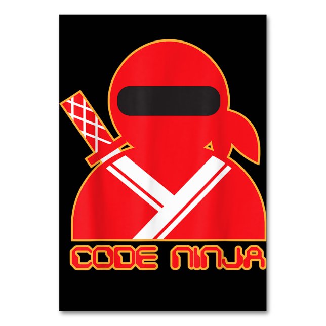 Numeração De Mesa Engenheiro de Codificação de Computadores Ninja -  (Frente)