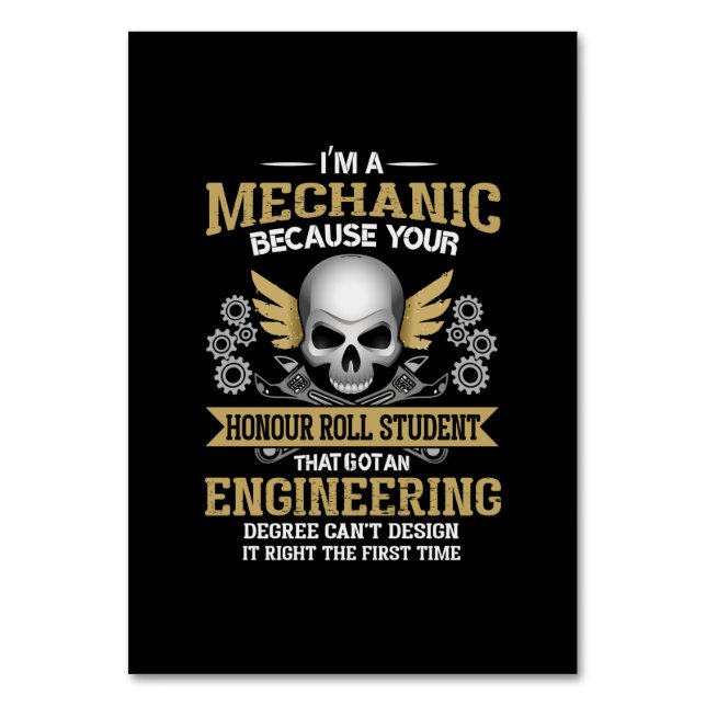 Numeração De Mesa Engenheiro Eu Sou Uma Engenharia Mecânica (Frente)