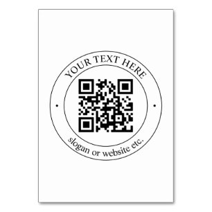 Numeração De Mesa Envie Seu Próprio Código QR & Texto Personalizável