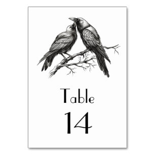 Numeração De Mesa Esboço do amante do corvo