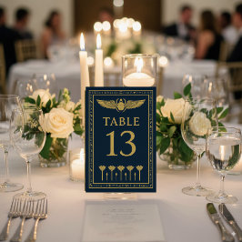 Numeração De Mesa Escarabixo Egípcio & Lótus – Editável