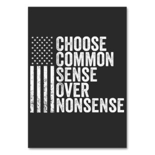 Numeração De Mesa Escolha o senso comum sobre o absurdo Harris Walz