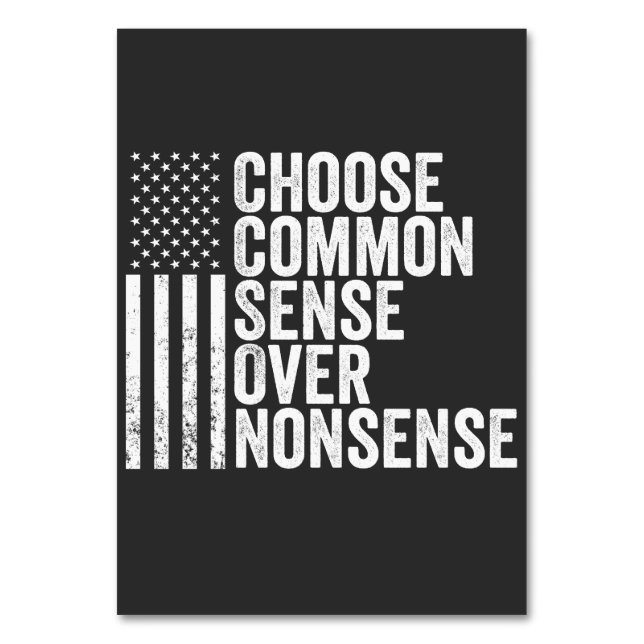 Numeração De Mesa Escolha o senso comum sobre o absurdo Harris Walz (Frente)