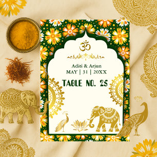 Numeração De Mesa esmeralda marfim assentos tradicionais em casament