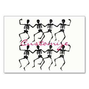 Numeração De Mesa Esqueletos dançando Halloween Thunder_Cove