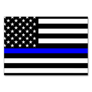 Numeração De Mesa Estilo Americano Thin Blue Line