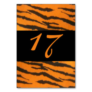 Numeração De Mesa Estilo de Tigre