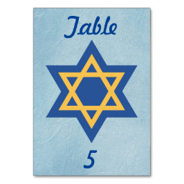 Numeração De Mesa Estrela de David Blue