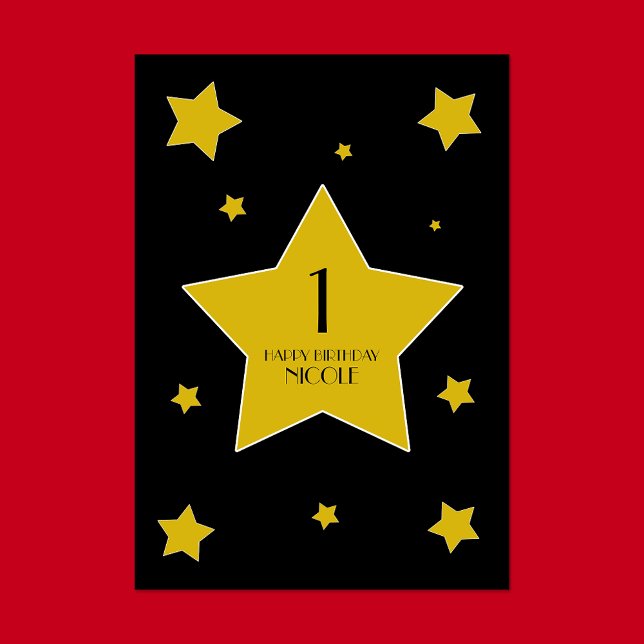 Numeração De Mesa Estrelas de Filme da Festa de aniversário Hollywoo (Criador carregado)