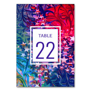 Numeração De Mesa ESTRELAS DE NATAL Abstrato Inverno Roxo PERSONALIZ