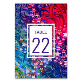 Numeração De Mesa ESTRELAS DE NATAL Abstrato Inverno Roxo PERSONALIZ