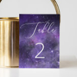 Numeração De Mesa Estrelas do Universo. Casamento de guião noturno r<br><div class="desc">Cartões de agradecimentos de casamento noturno roxo com roteiro elegante. Adequado para aniversário,  aniversário e qualquer outra festa. Entre em contato comigo se precisar de itens adicionais.</div>
