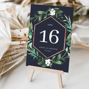 Numeração De Mesa Estufa   Casamento Botânico Por Aquarela