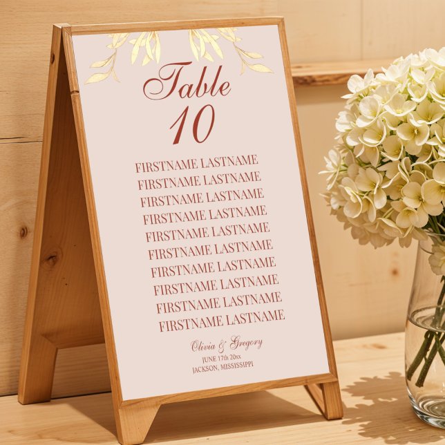 Numeração De Mesa Eterno Floral Rustic Wedding (Criador carregado)