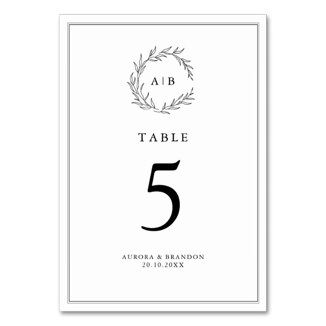 Numeração De Mesa Eterno Floral Simples Sage Casamento Verde (Frente)