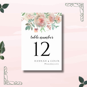 Numeração De Mesa Eterno Romance Floral Wreath Wedding