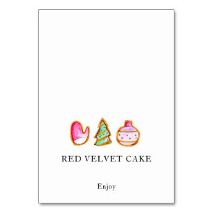 Numeração De Mesa Etiqueta de Comida endentada Bolsa de Natal