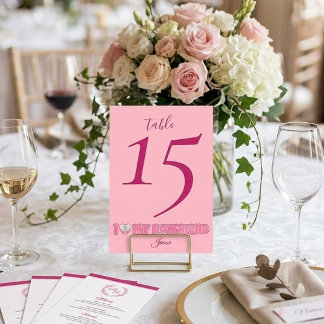 Numeração De Mesa Eu Amo Meu Namorado Personalizado – Adicionar Foto