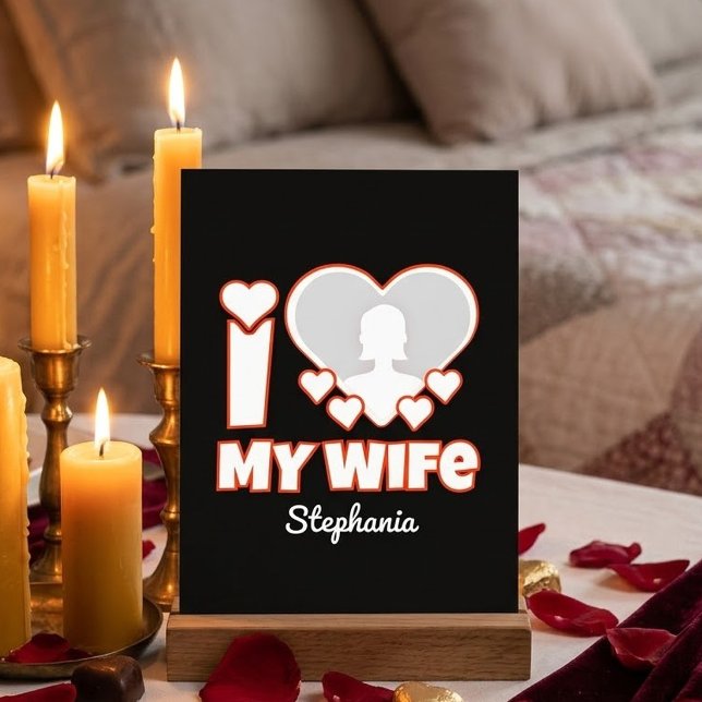Numeração De Mesa Eu Amo Minha Esposa Personalizado – Adicionar Nome (Criador carregado)