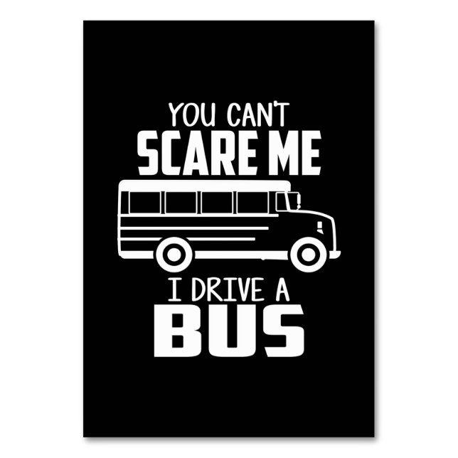 Numeração De Mesa Eu Dirigo Um Ônibus (Frente)