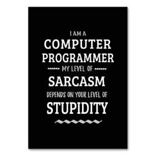Numeração De Mesa Eu Sou Um Programador De Computador