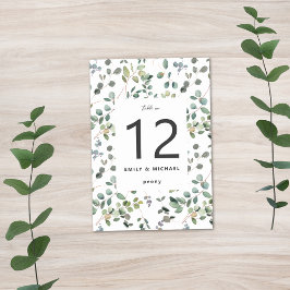 Numeração De Mesa Eucalipto Minimalista Contemporâneo