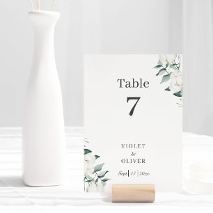 Numeração De Mesa Eucalyptus Cotton   White Modern v2 Número da Tabe
