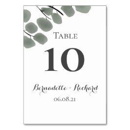 Numeração De Mesa Eucalyptus deixa o tema