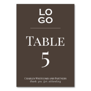 Numeração De Mesa Evento Corporativo ou Empresarial com Logotipo Per