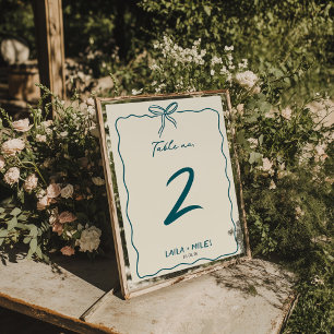 Numeração De Mesa Evento de casamento desenhado à mão caprichoso