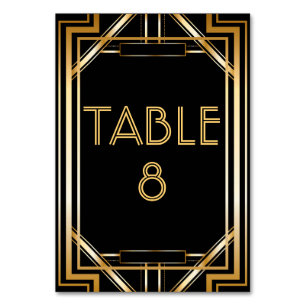 Numeração De Mesa Excelente Gatsby Art Deco Tabelas Número de Cartõe