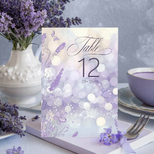 Numeração De Mesa Fairytale Garden Quinceanera Lavanda/Lilac ID1030