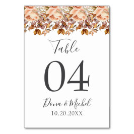 Numeração De Mesa Fall Autumn Deixa Casamento Russo de Boho